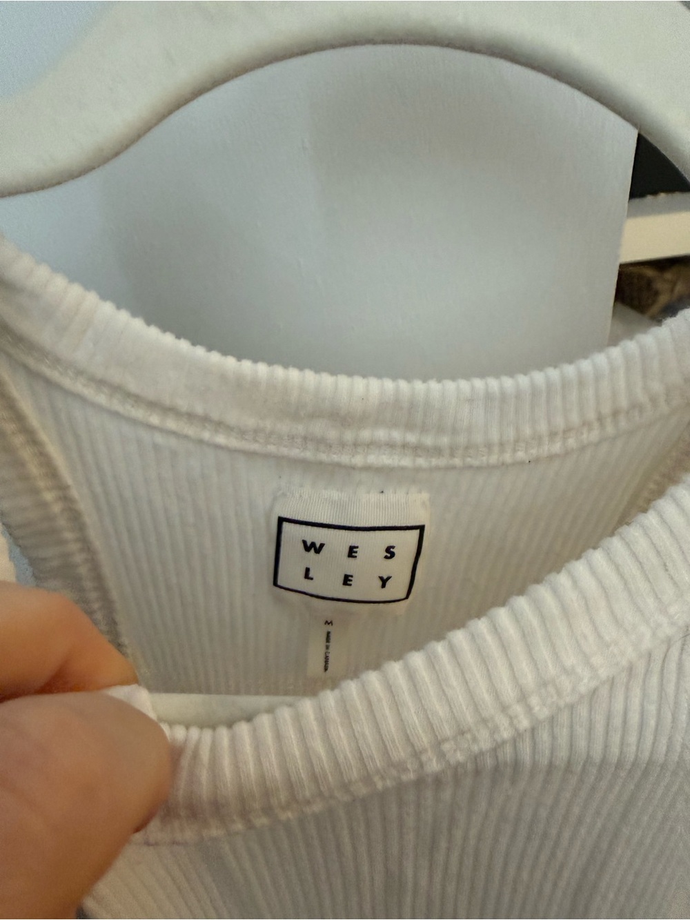 Wesley White Ribbed Racerback Bodysuit - Picture 2 of 4